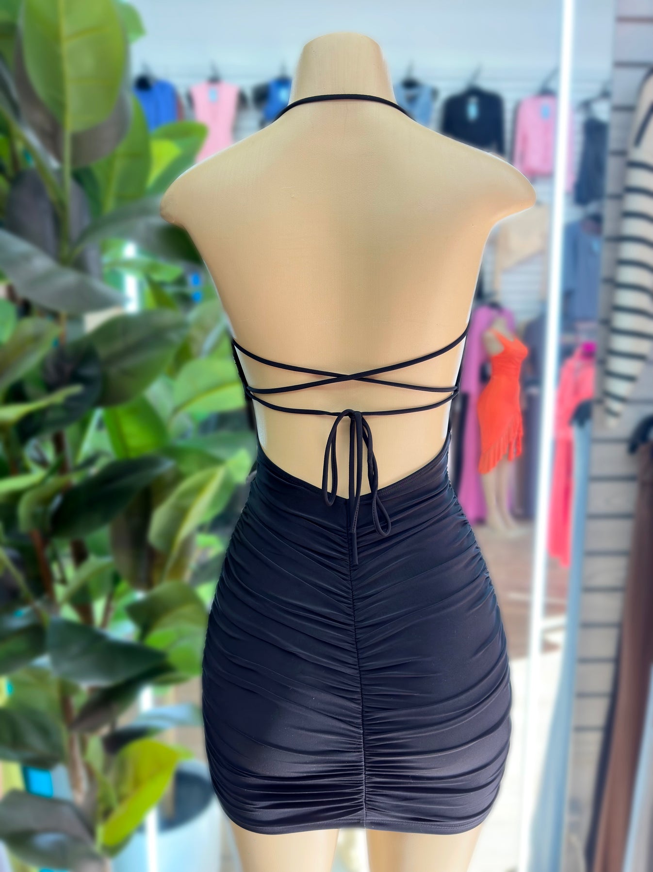 CRUSHIN ON YOU RUCHED MINI DRESS