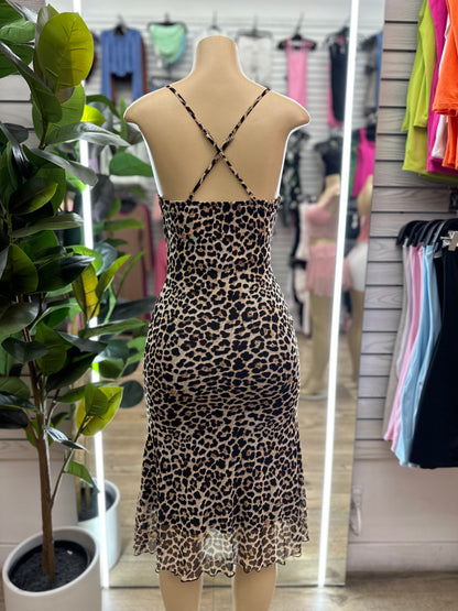 SANDRA LEOPARD DRESS